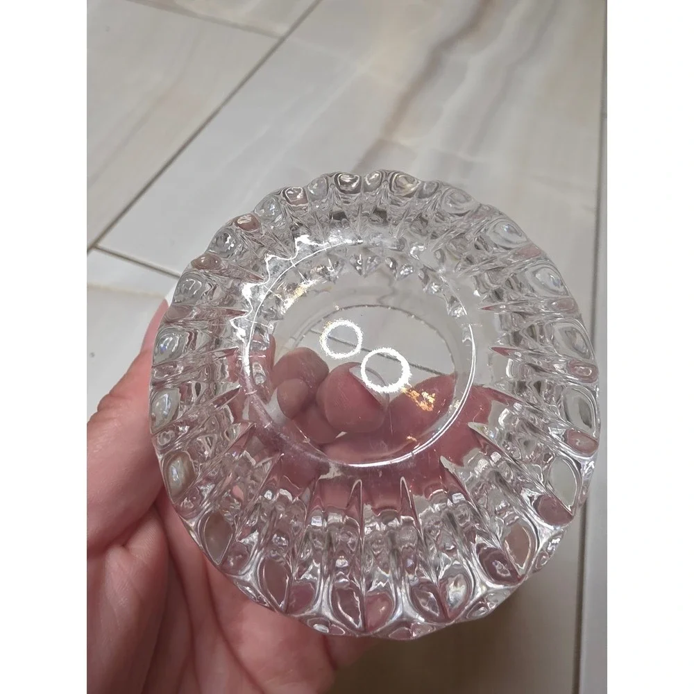 Gorham Full Lead Crystal Pear Trinket Box Nachtmann‎ West Germany Cut Glass Dish